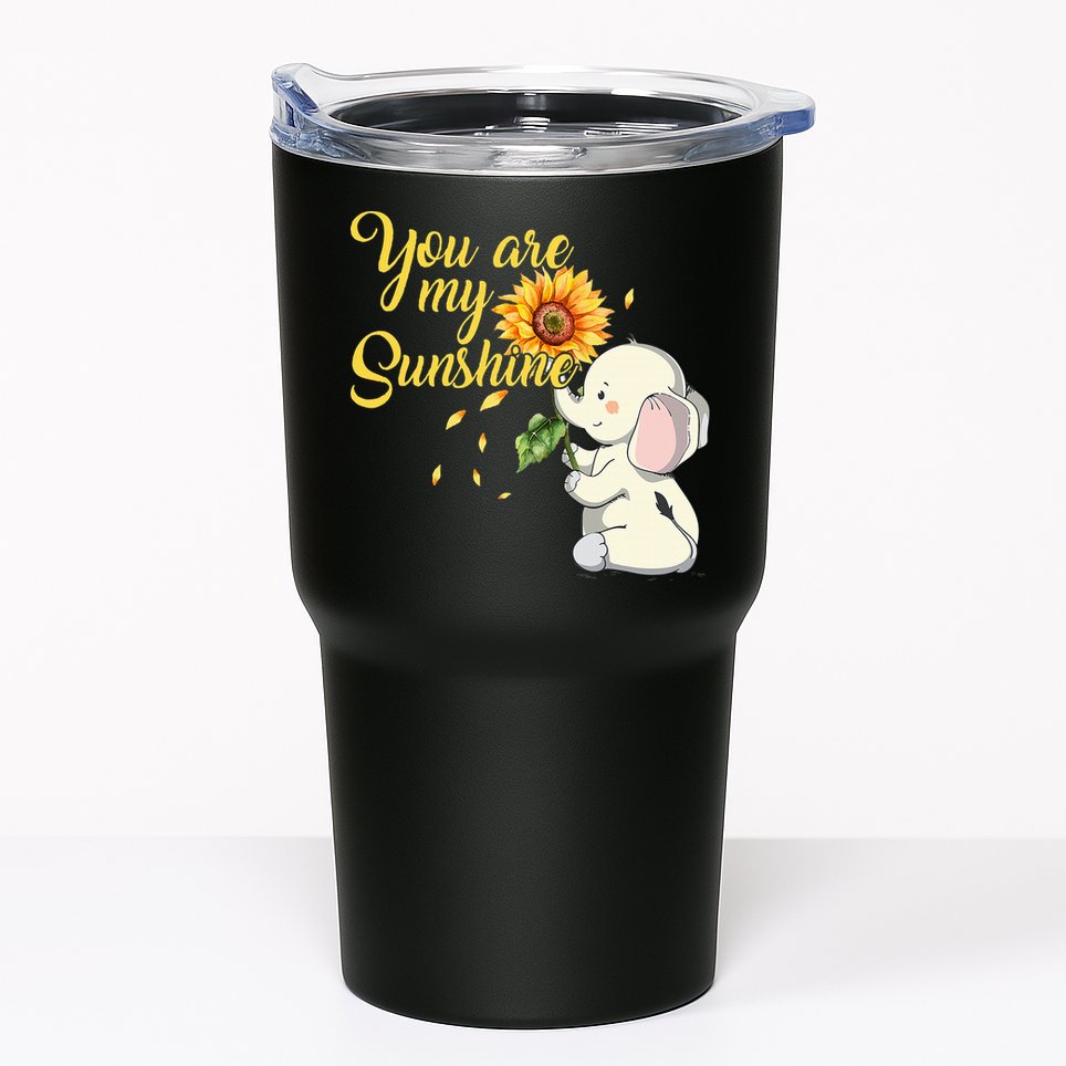 You Are My Sunshine Hippie Sunflower Elephant Tumbler
