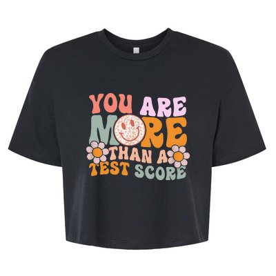 You Are More Than A Test Score Tie Dye Teacher Testing Day Bella+Canvas Jersey Crop Tee