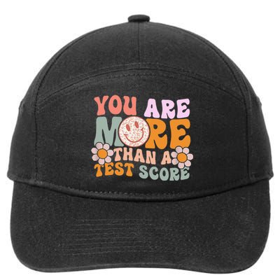 You Are More Than A Test Score Tie Dye Teacher Testing Day 7-Panel Snapback Hat