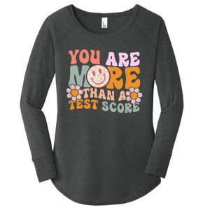 You Are More Than A Test Score Tie Dye Teacher Testing Day Women's Perfect Tri Tunic Long Sleeve Shirt