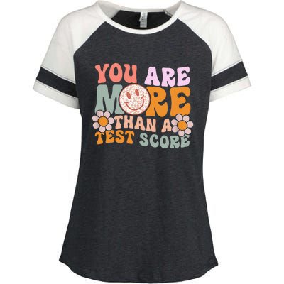 You Are More Than A Test Score Tie Dye Teacher Testing Day Enza Ladies Jersey Colorblock Tee