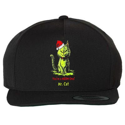 YouRe A Meow One Mr Cat Wool Snapback Cap