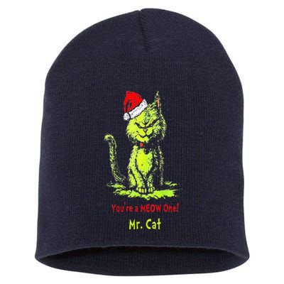 YouRe A Meow One Mr Cat Short Acrylic Beanie