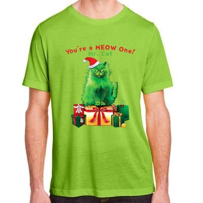 You're A Meow One Mr Cat Christmas Holiday Funny Cute Gift Adult ChromaSoft Performance T-Shirt