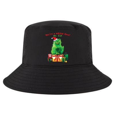 You're A Meow One Mr Cat Christmas Holiday Funny Cute Gift Cool Comfort Performance Bucket Hat