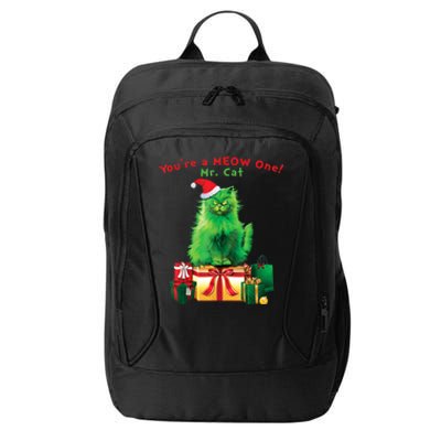 You're A Meow One Mr Cat Christmas Holiday Funny Cute Gift City Backpack