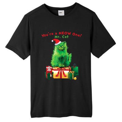 You're A Meow One Mr Cat Christmas Holiday Funny Cute Gift Tall Fusion ChromaSoft Performance T-Shirt