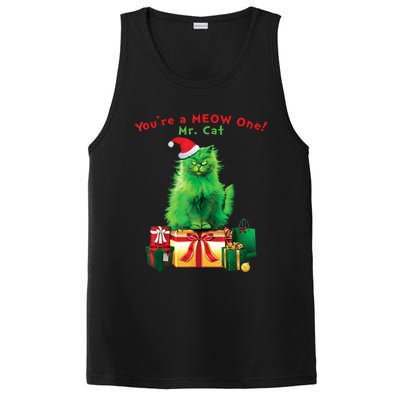 You're A Meow One Mr Cat Christmas Holiday Funny Cute Gift PosiCharge Competitor Tank