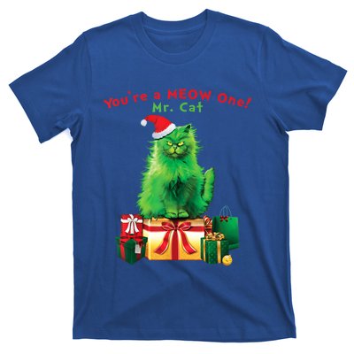 You're A Meow One Mr Cat Christmas Holiday Funny Cute Gift T-Shirt