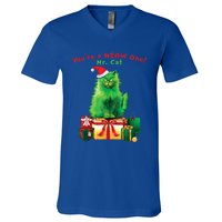 You're A Meow One Mr Cat Christmas Holiday Funny Cute Gift V-Neck T-Shirt