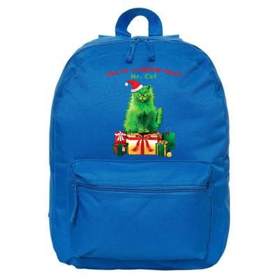 You're A Meow One Mr Cat Christmas Holiday Funny Cute Gift 16 in Basic Backpack