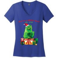 You're A Meow One Mr Cat Christmas Holiday Funny Cute Gift Women's V-Neck T-Shirt