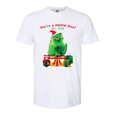 You're A Meow One Mr Cat Christmas Holiday Funny Cute Gift Softstyle CVC T-Shirt