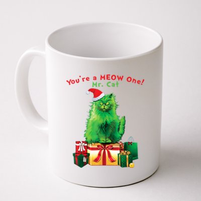 You're A Meow One Mr Cat Christmas Holiday Funny Cute Gift Coffee Mug