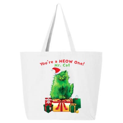 You're A Meow One Mr Cat Christmas Holiday Funny Cute Gift 25L Jumbo Tote