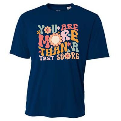 You Are More Than A Test Score Teacher Testing Day Groovy Cooling Performance Crew T-Shirt