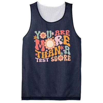 You Are More Than A Test Score Teacher Testing Day Groovy Mesh Reversible Basketball Jersey Tank