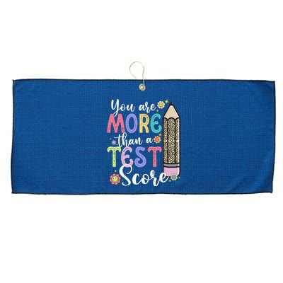 You Are More Than A Test Score Teacher Test Day Large Microfiber Waffle Golf Towel