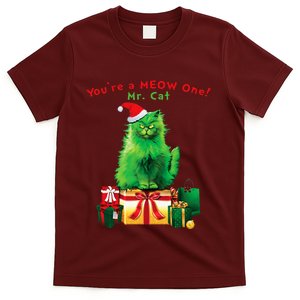 YouRe A Meow One Mr. Cat Christmas Holiday Funny T-Shirt