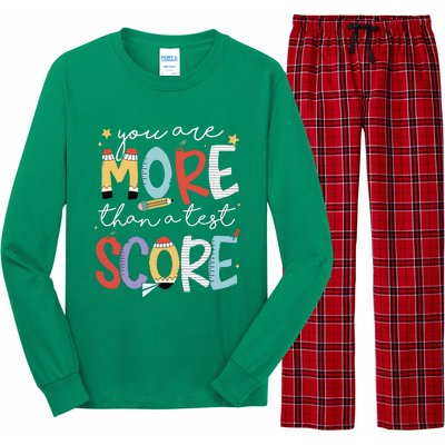 You Are More Than A Test Score Test Day Staar Testing Long Sleeve Pajama Set