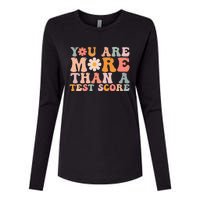 You Are More Than A Test Score Teacher Testing Day Womens Cotton Relaxed Long Sleeve T-Shirt