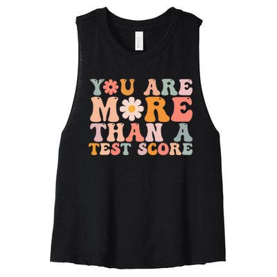 You Are More Than A Test Score Teacher Testing Day Women's Racerback Cropped Tank