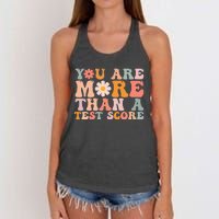 You Are More Than A Test Score Teacher Testing Day Women's Knotted Racerback Tank