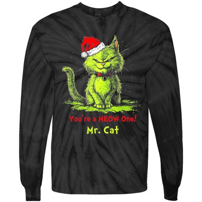 YouRe A Meow One Mr Cat Tie-Dye Long Sleeve Shirt