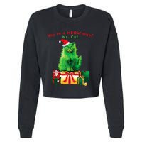 YouRe A Meow One Mr. Cat Christmas Holiday Cropped Pullover Crew