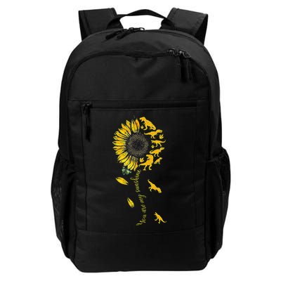 You Are My Sunshine Dinosaur T Rex Sunflower Backpack