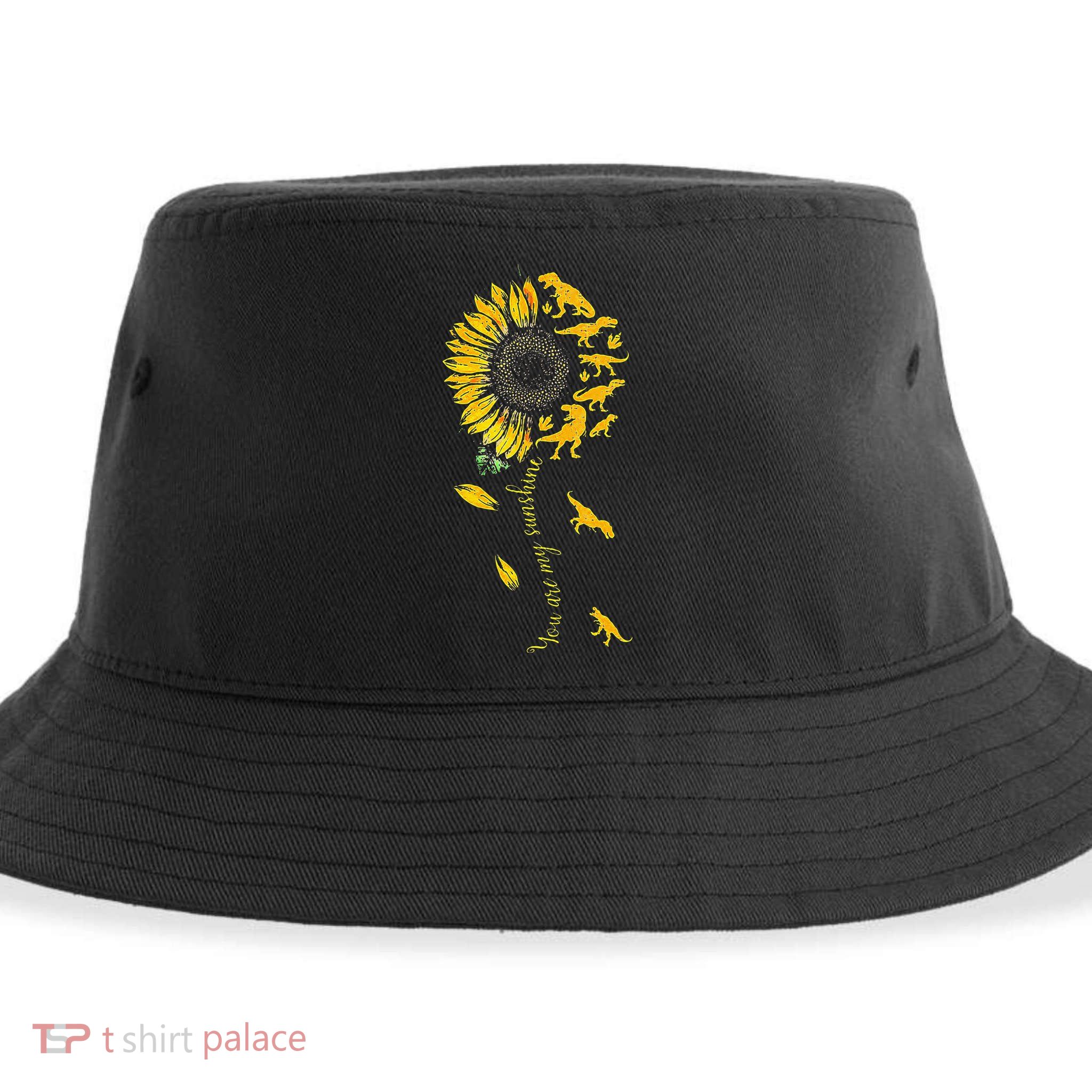 You Are My Sunshine Dinosaur T Rex Sunflower Sustainable Bucket Hat
