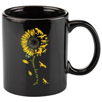 You Are My Sunshine Dinosaur T Rex Sunflower 11oz C Handle Ceramic Mug