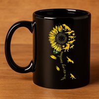 You Are My Sunshine Dinosaur T Rex Sunflower 11oz C Handle Ceramic Mug
