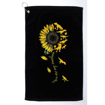 You Are My Sunshine Dinosaur T Rex Sunflower Golf Towel