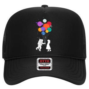 You Are My Universe Cute Space High Crown Mesh Back Trucker Hat