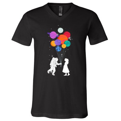 You Are My Universe Cute Space V-Neck T-Shirt