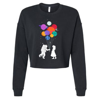 You Are My Universe Cute Space Cropped Pullover Crew