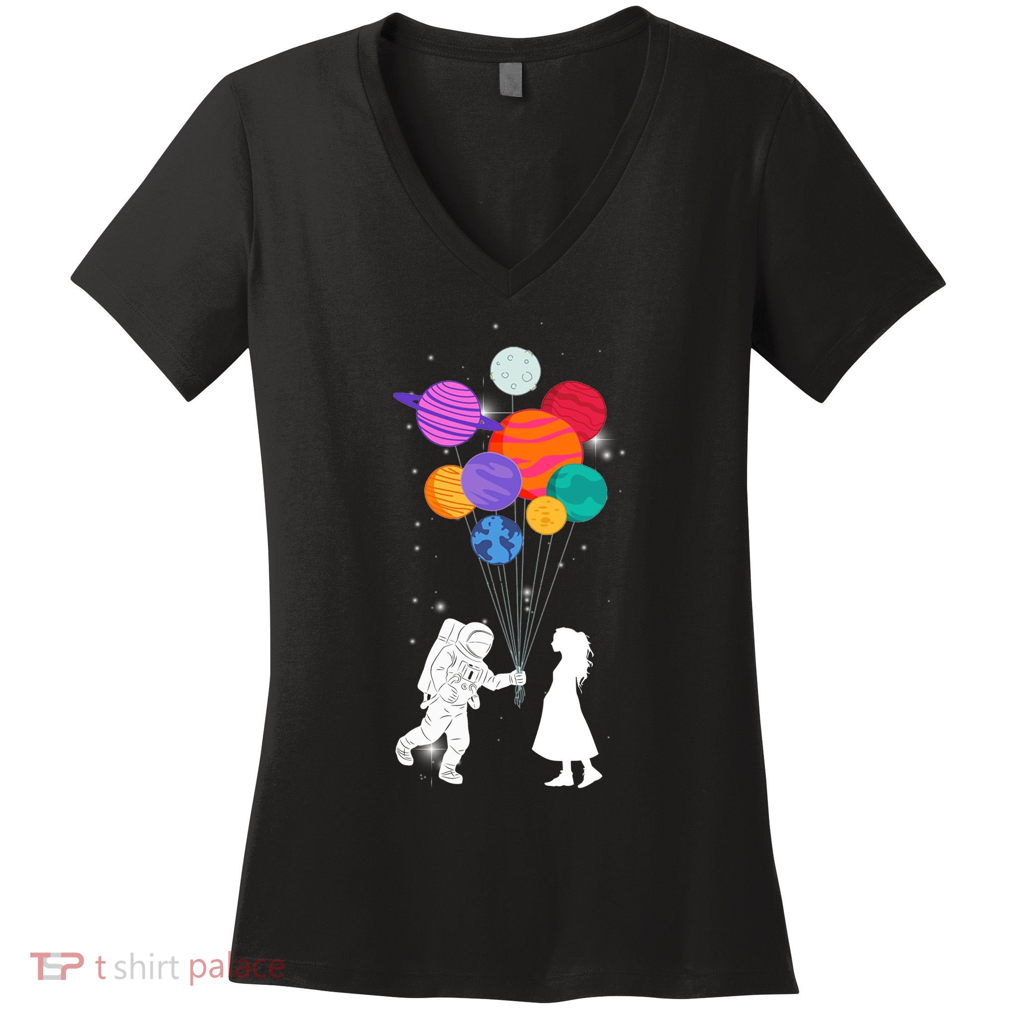You Are My Universe Cute Space Women's V-Neck T-Shirt