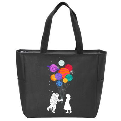 You Are My Universe Cute Space Zip Tote Bag