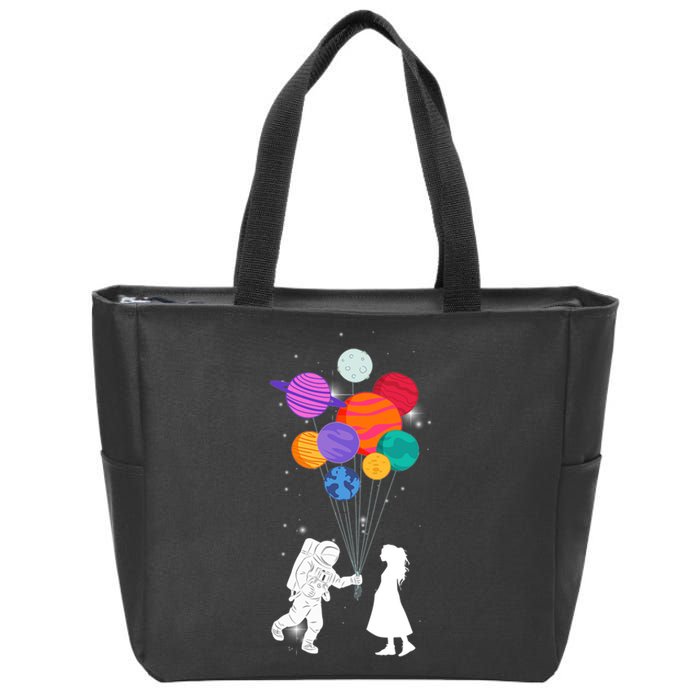 You Are My Universe Cute Space Zip Tote Bag