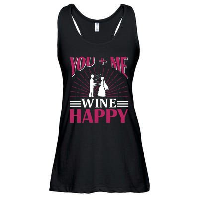 You And Me Wine Happy Ladies Essential Flowy Tank