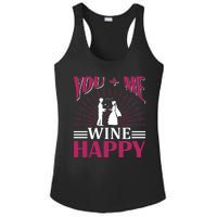 You And Me Wine Happy Ladies PosiCharge Competitor Racerback Tank