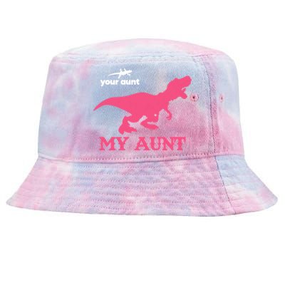 Your Aunt My Aunt Dinosaur Lizard Nephew Niece Gift Tie-Dyed Bucket Hat