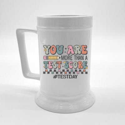 You Are More Than A Test Score Funny Test Day For Teacher Beer Stein