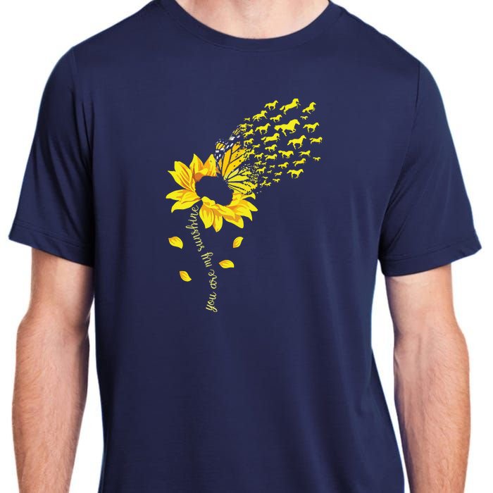 You Are My Sunshine Horse Sunflower Funny Horses Lover Adult ChromaSoft Performance T-Shirt