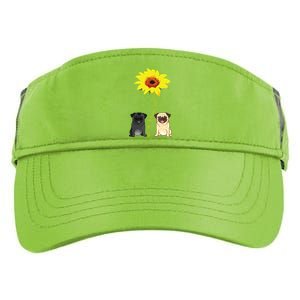 You Are My Sunshine Sunflower Pug Gift Adult Drive Performance Visor