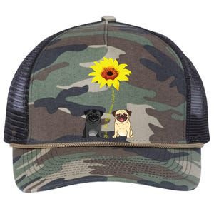 You Are My Sunshine Sunflower Pug Gift Retro Rope Trucker Hat Cap