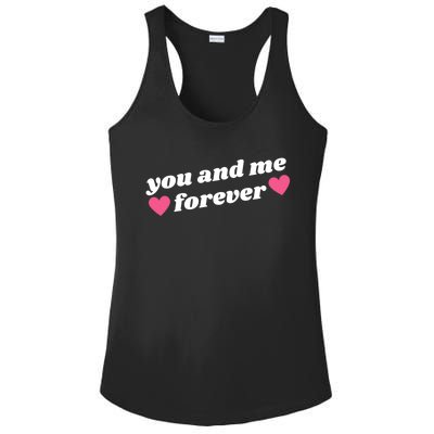 You And Me Forever Heart Ladies PosiCharge Competitor Racerback Tank