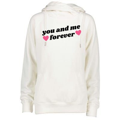 You And Me Forever Heart Womens Funnel Neck Pullover Hood