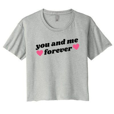 You And Me Forever Heart Women's Crop Top Tee